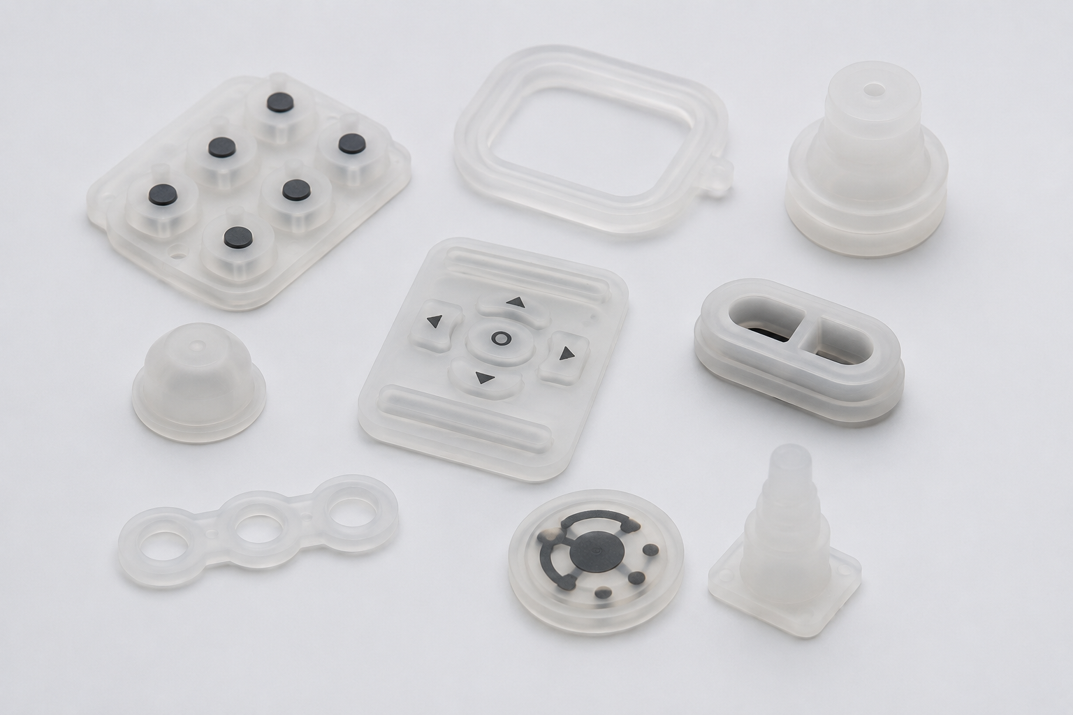 Electronics LSR sealing and keypad components